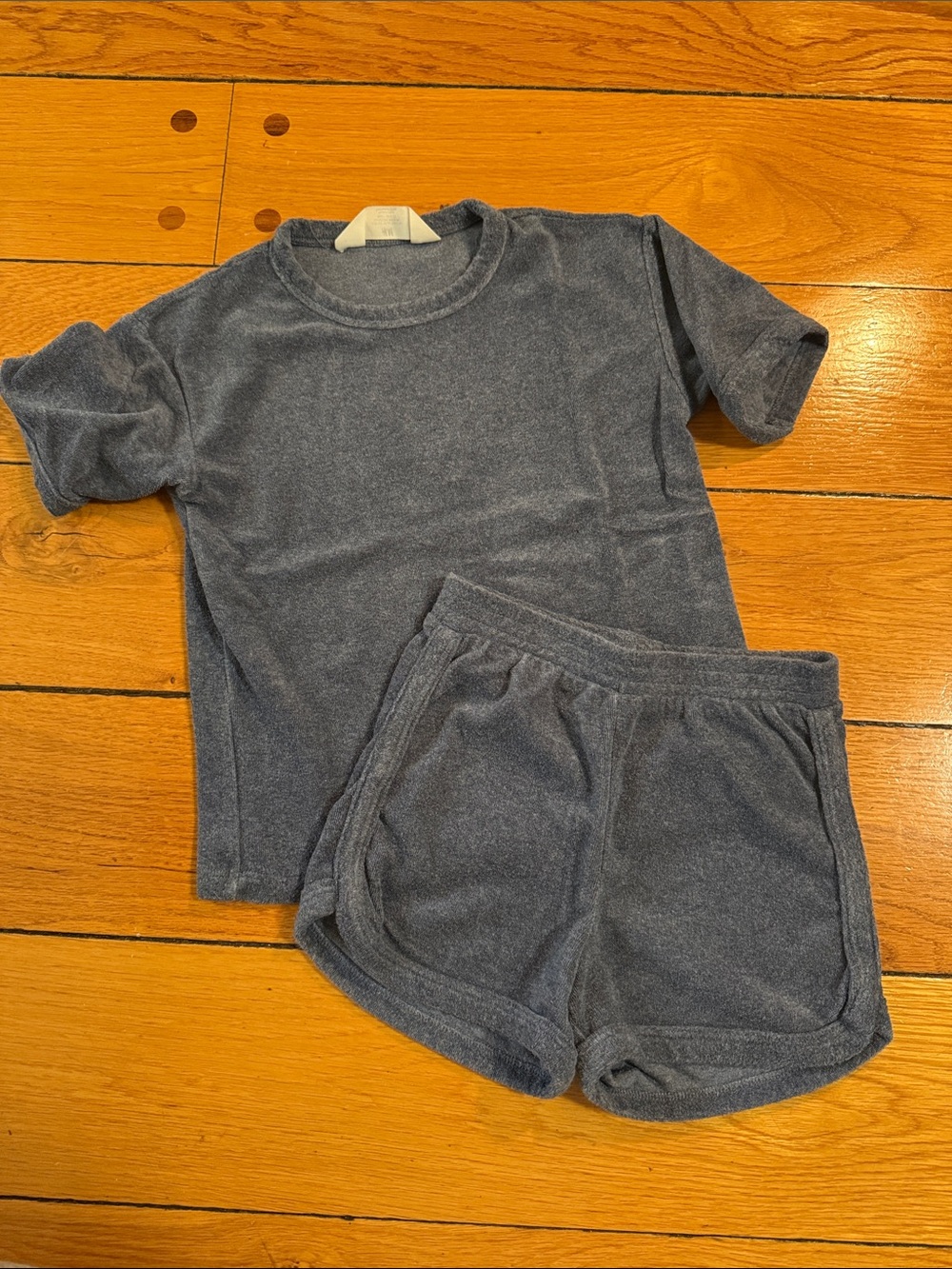 H&M Kids Terry Short Pajama Set - Charcoal